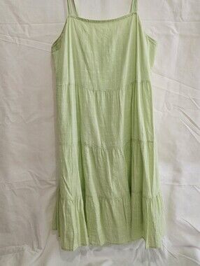 Light Green Spaghetti Strap Tiered Sundress